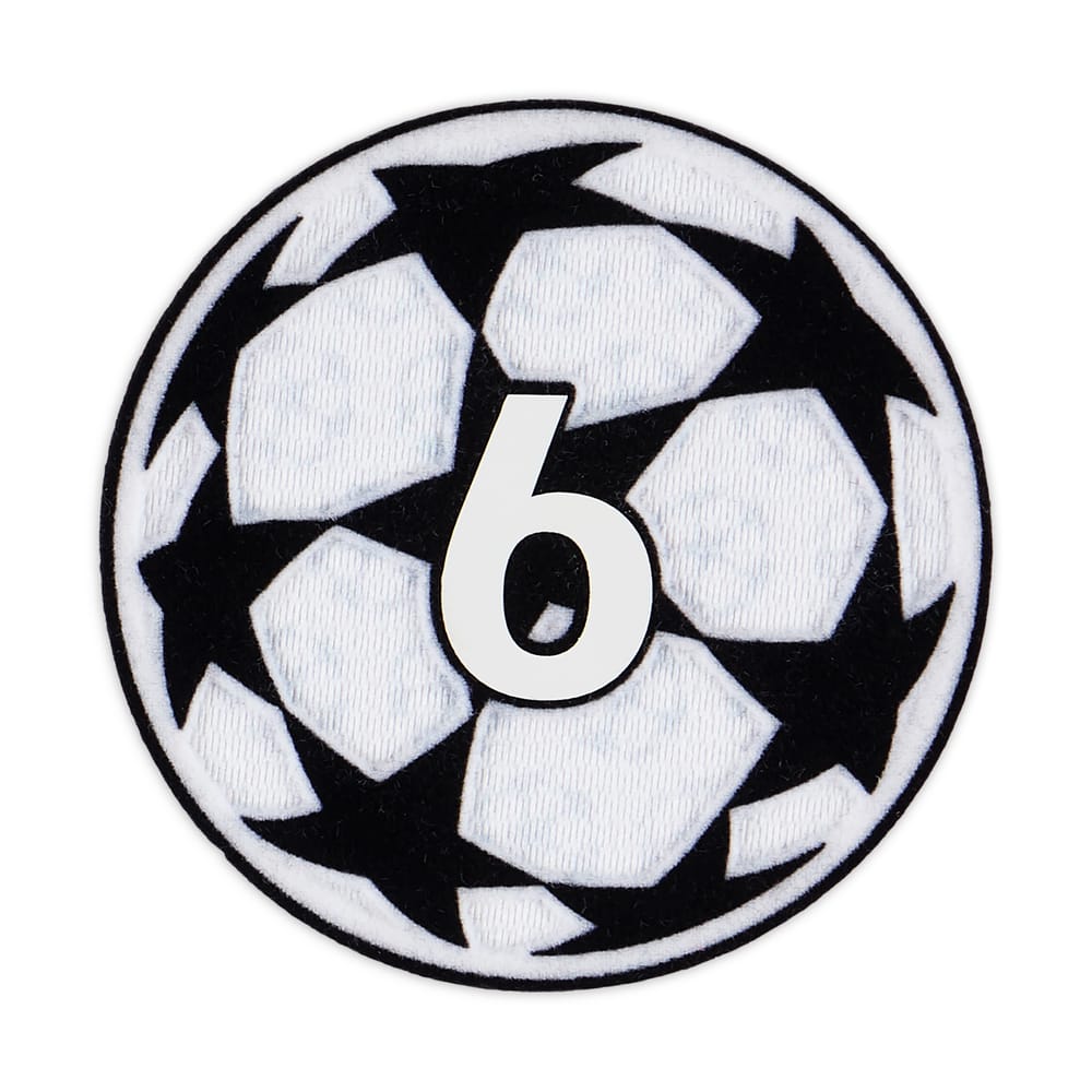 2024-25 UEFA Champions League 6 Times Winners Player Issue Badge of Honour Patch