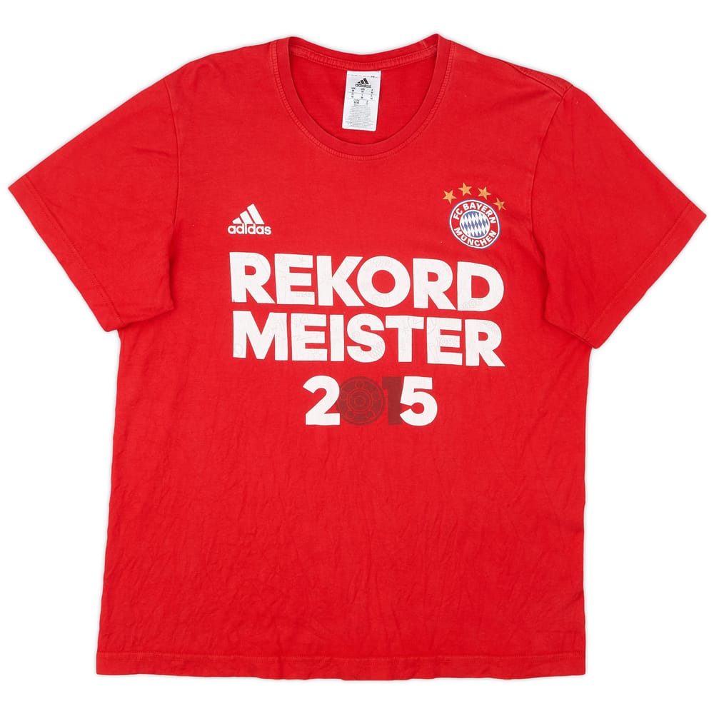 2015 Bayern Munich adidas 'Rekord Meister 2015' Graphic Tee - 8/10 - (M)