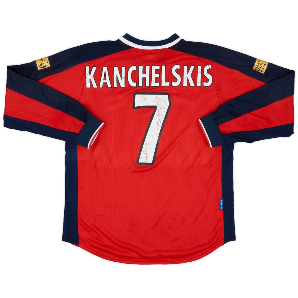 1999-00 Rangers Signed Match Issue Third Shirt Kanchelskis #7
