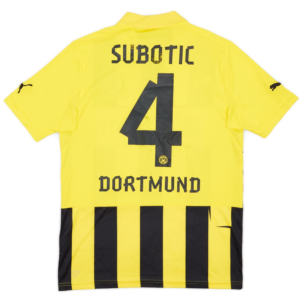 2012-13 Borussia Dortmund European Home Shirt Subotic #4 - 5/10 - (XL.Boys)