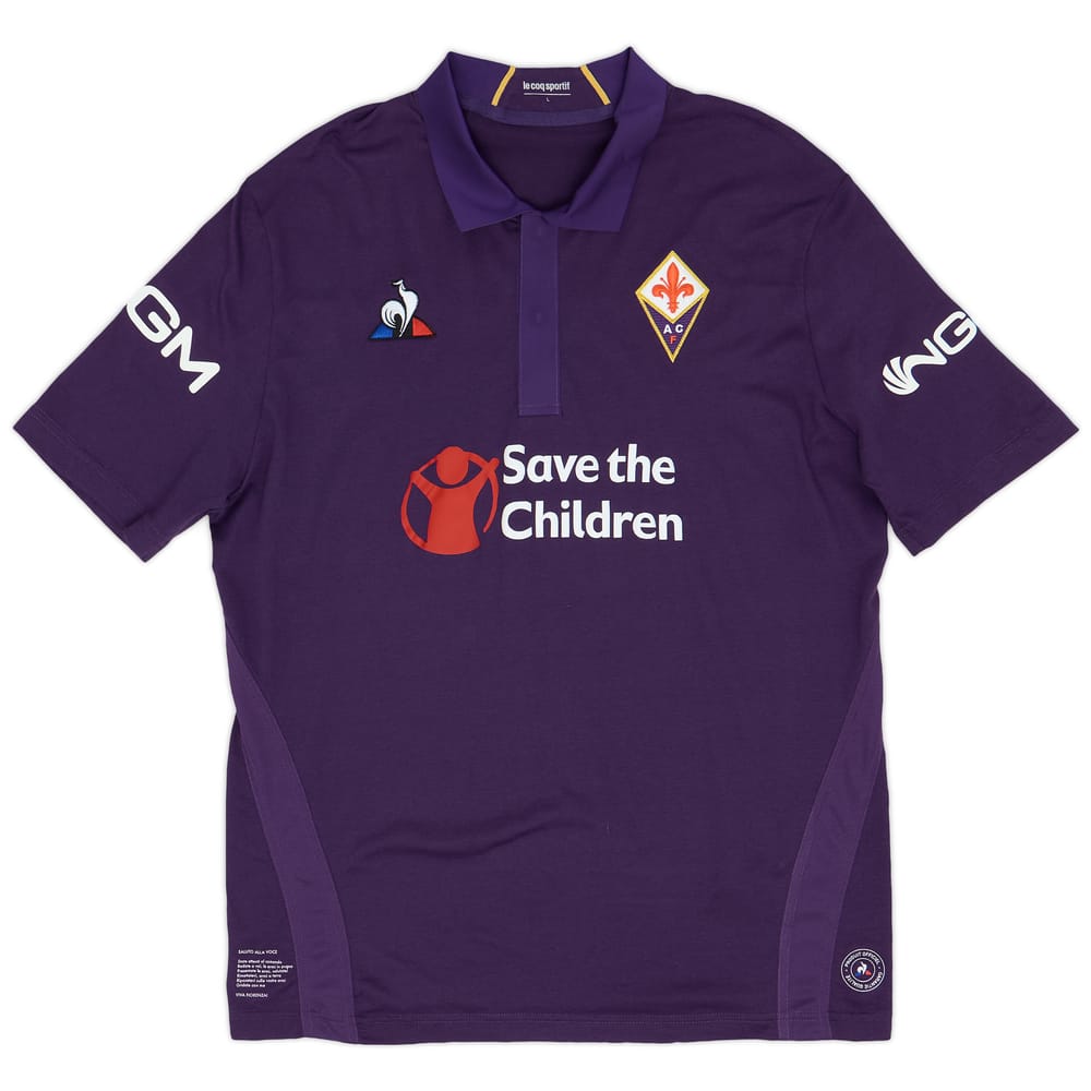 2018-19 Fiorentina Player Issue Home Shirt #19 (Montiel) - As New - (L)