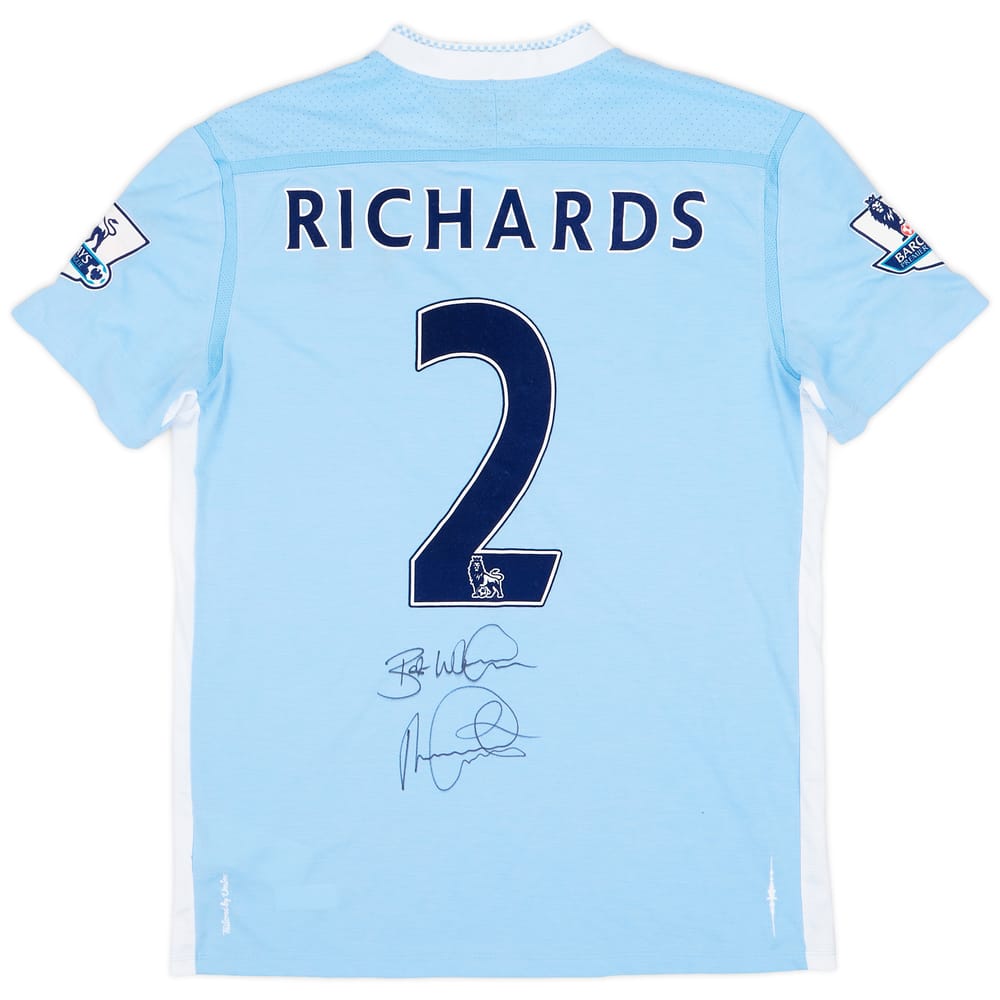 2011-12 Manchester City Match Issue Signed Home Shirt Richards #2