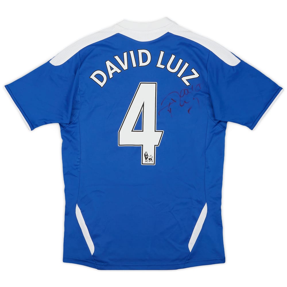 2011-12 Chelsea Signed Home Shirt David Luiz #4 - 7/10 - (L.Boys)