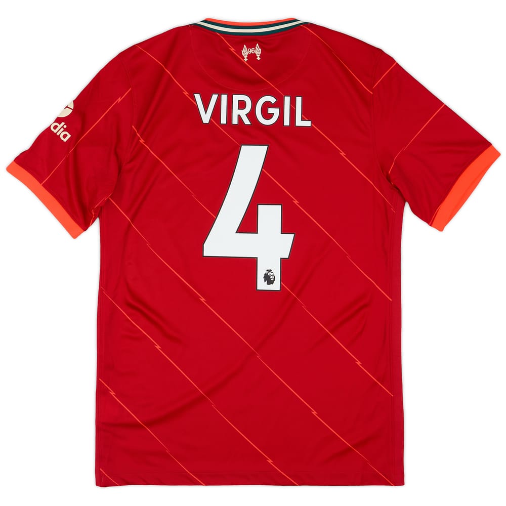 2021-22 Liverpool Home Shirt Virgil #4 - 9/10 - (M)