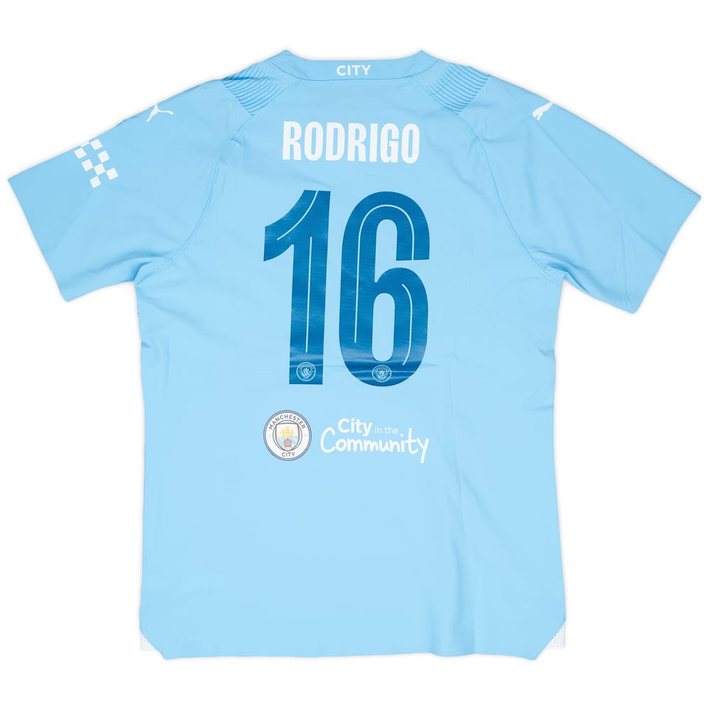 2023-24 Manchester City Match Issue FA Cup Final Home Shirt Rodrigo #16