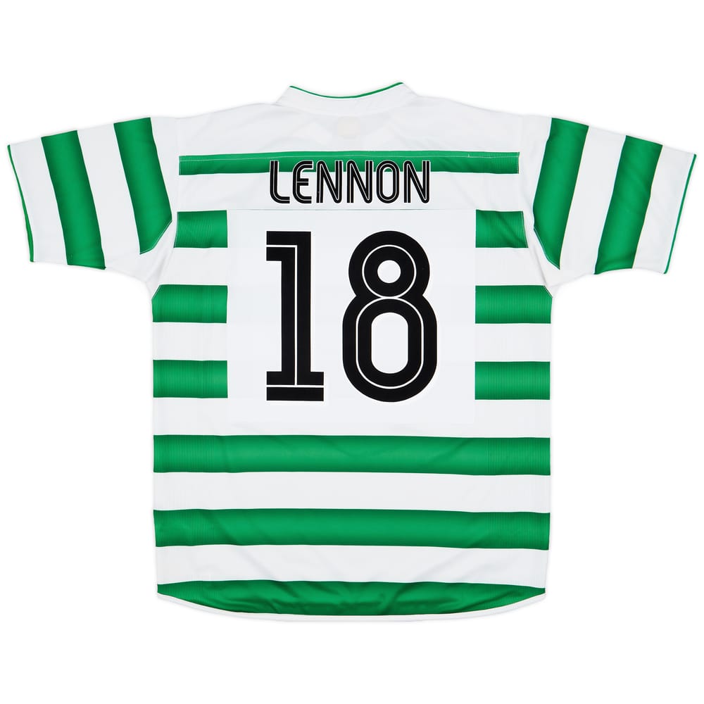 2003-04 Celtic Home Shirt Lennon #18 - 8/10 - (XL)