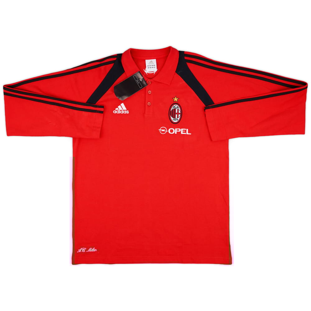 2004-05 AC Milan adidas Polo L/S Shirt (M)