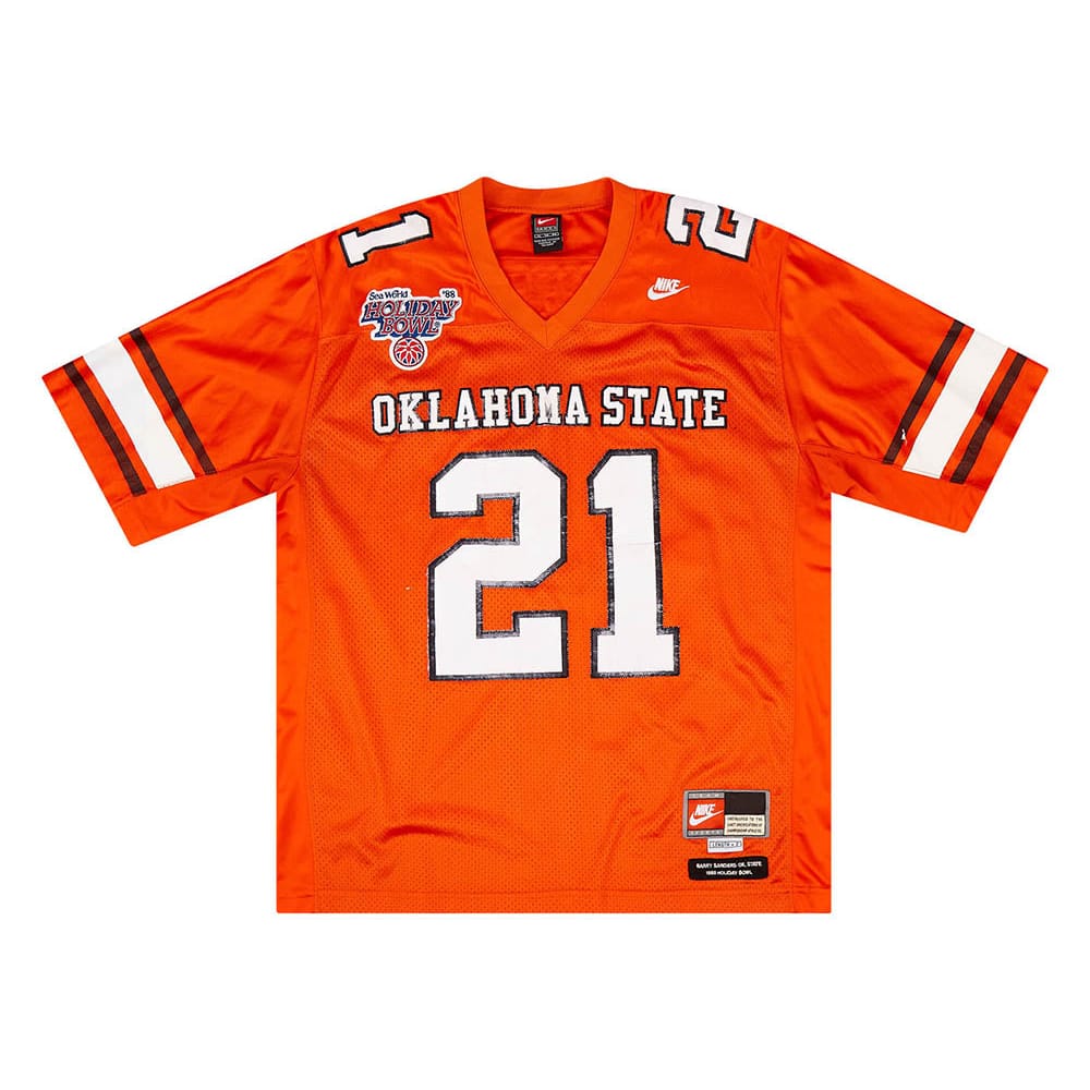 1988 Oklahoma State Cowboys Sanders #21 Nike Throwback Jersey (Home) XL