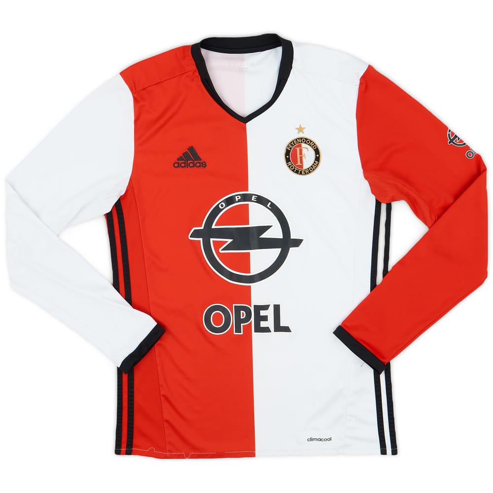 2016-17 Feyenoord Home L/S Shirt - 7/10 - (S)