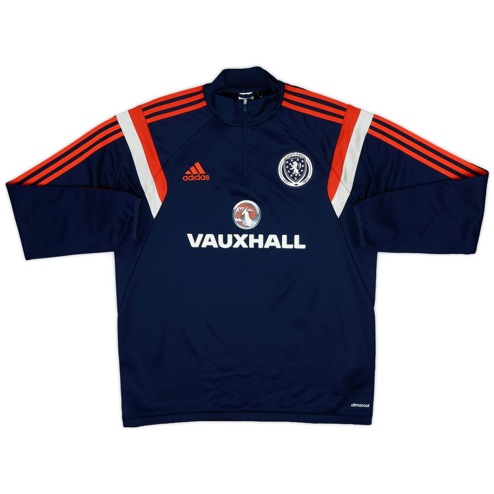 2014-15 Scotland adidas 1/4 Zip Training Top - 9/10 - (L)