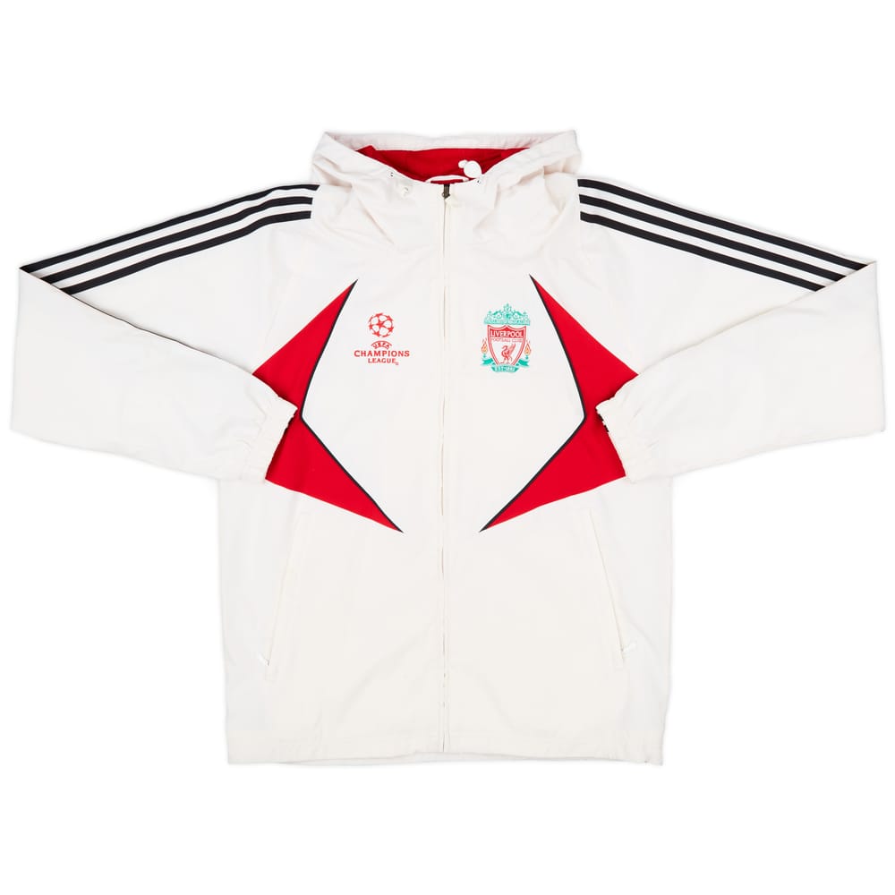 2007-08 Liverpool adidas CL Hooded Rain Jacket - 6/10 - (S)