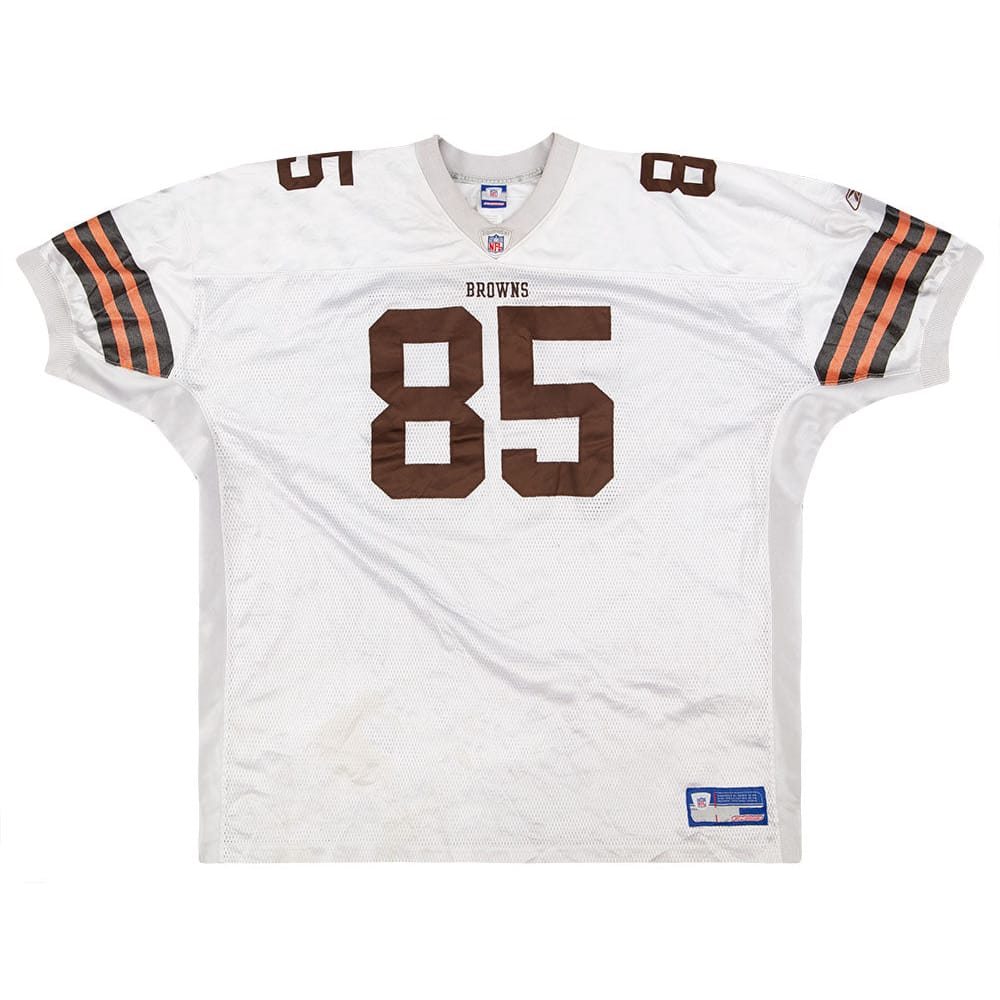 2002-03 Cleveland Browns Johnson #85 Authentic Reebok Jersey (Away) 4XL