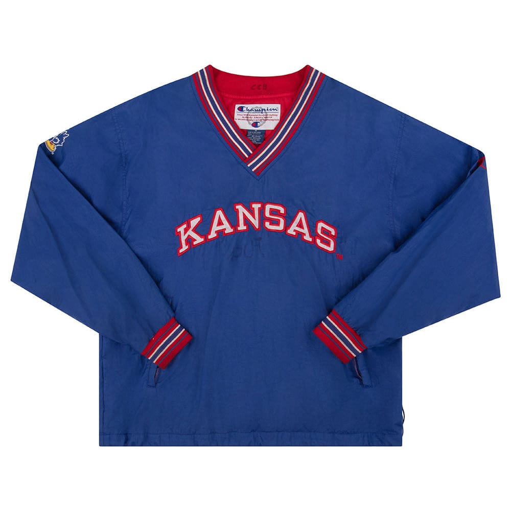 1990s Kansas Jayhawks Champion Pullover Windbreaker Jacket M