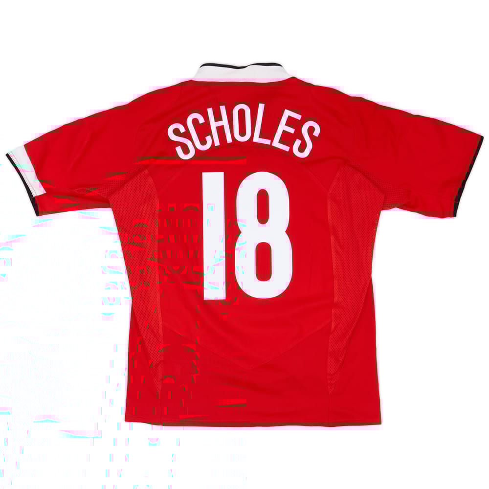 2004-06 Manchester United Home Shirt Scholes #18 - 7/10 - (M)