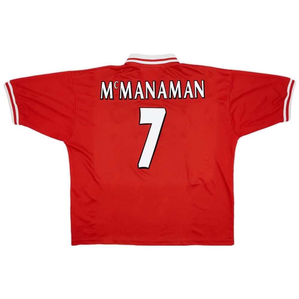 1996-98 Liverpool Home Shirt McManaman #7 - 7/10 - (XXL)