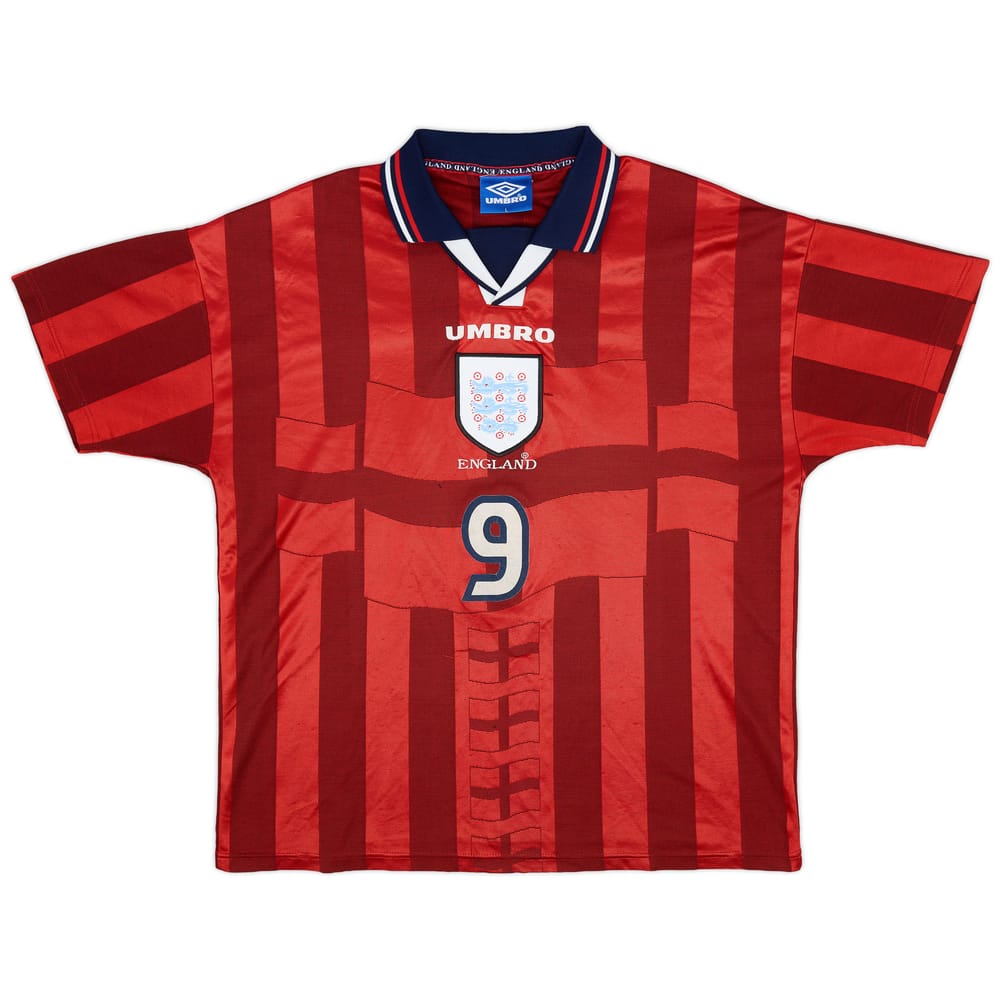 1997-99 England Away Shirt #9 - 8/10 - (L)