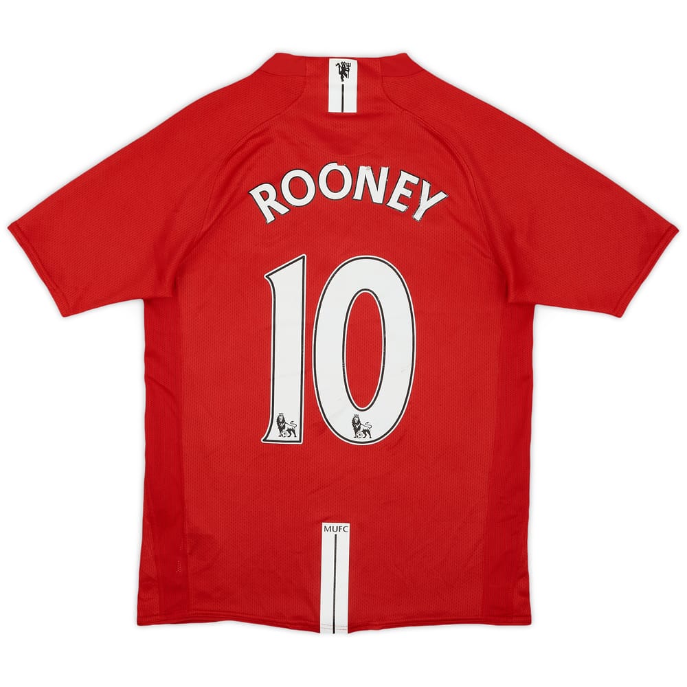 2007-09 Manchester United Home Shirt Rooney #10 - 5/10 - (XL.Boys)