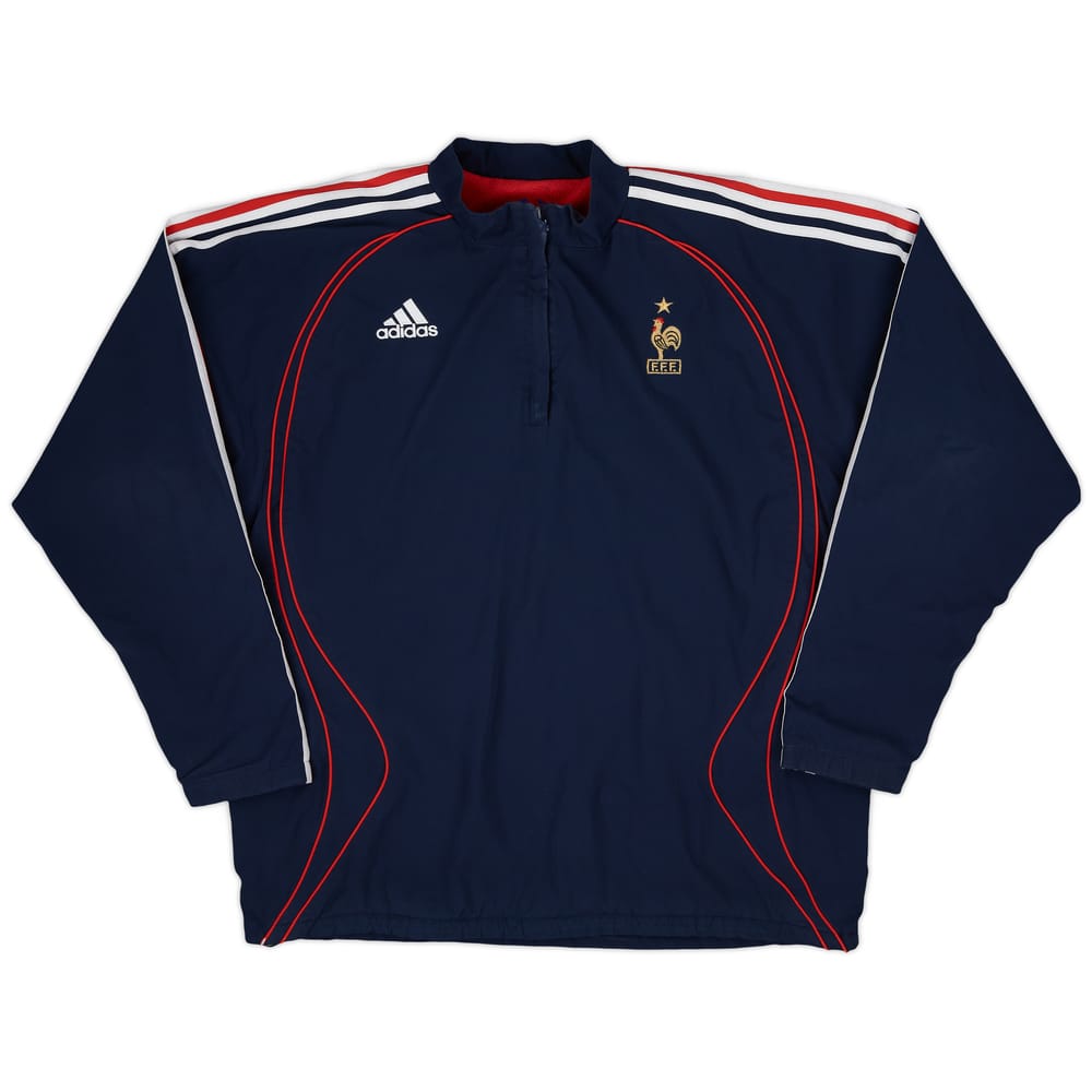 2007-08 France adidas Reversible 1/4 Zip Fleece Jacket - 8/10 - (XL)