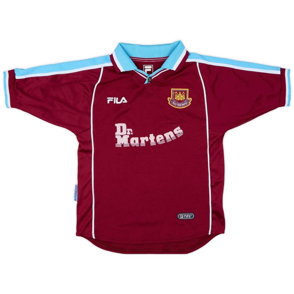 1999-01 West Ham Home Shirt - 7/10 - (L.Boys)