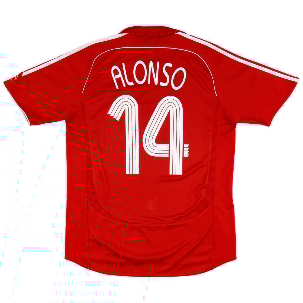 2006-08 Liverpool Home Shirt Alonso #14 - 6/10 - (L)