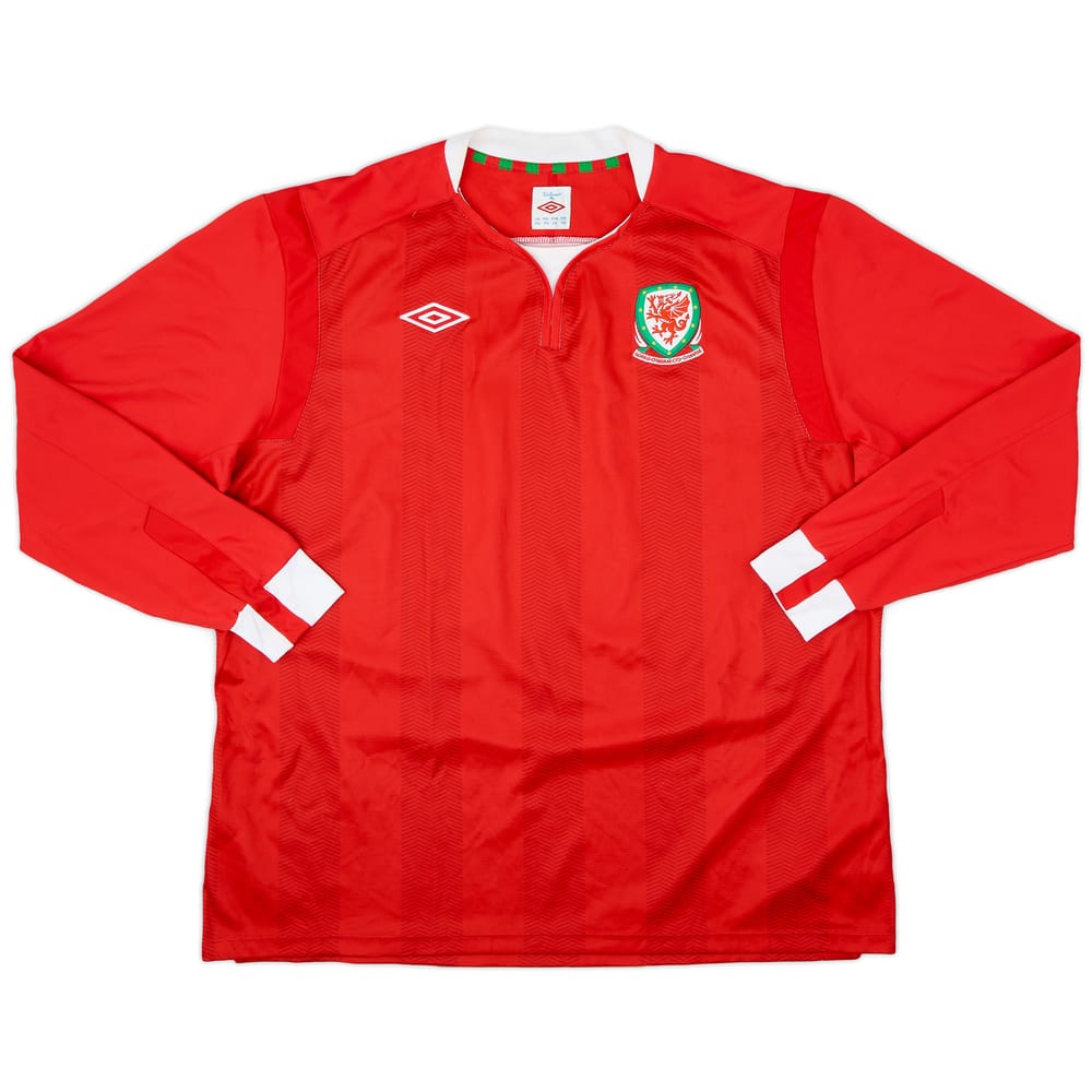 2011-12 Wales Home L/S Shirt - 7/10 - (XXL)