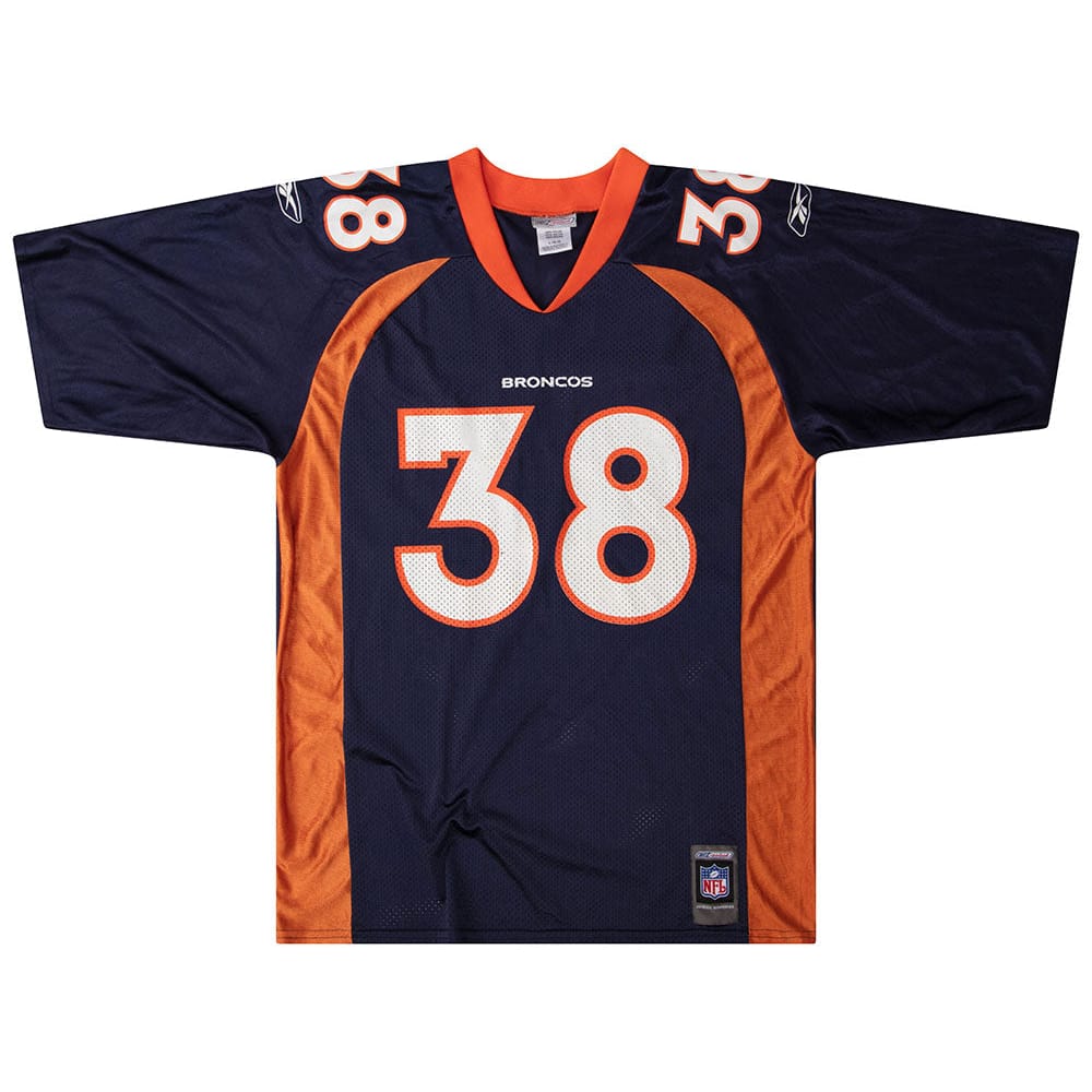2001 Denver Broncos Anderson #38 Reebok Jersey (Home) L