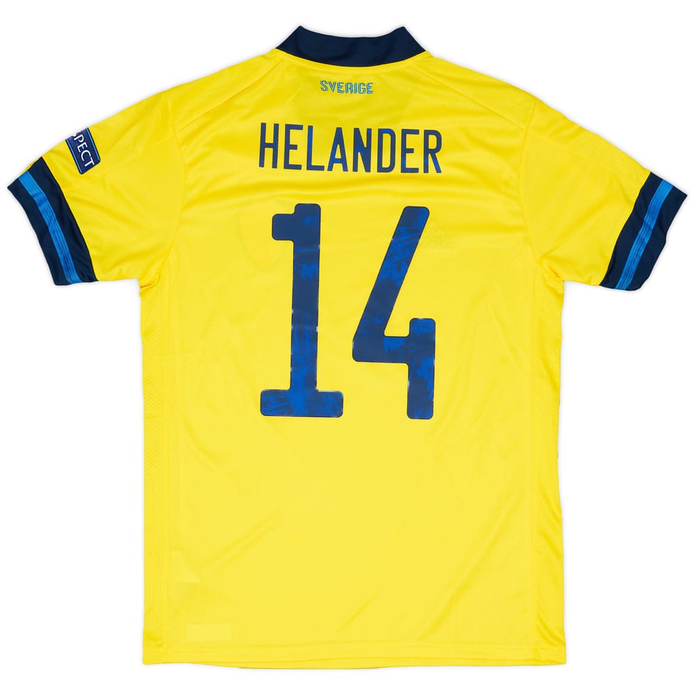 2021 Sweden Player Issue Nations League Home Shirt Helander #14