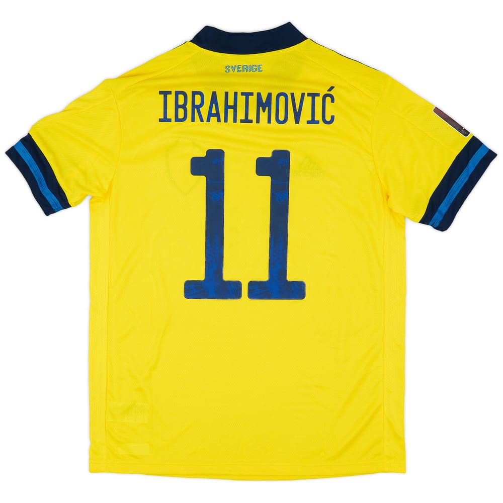 2021 Sweden Player Issue Home Shirt Ibrahimovic #11 (v Kosovo)
