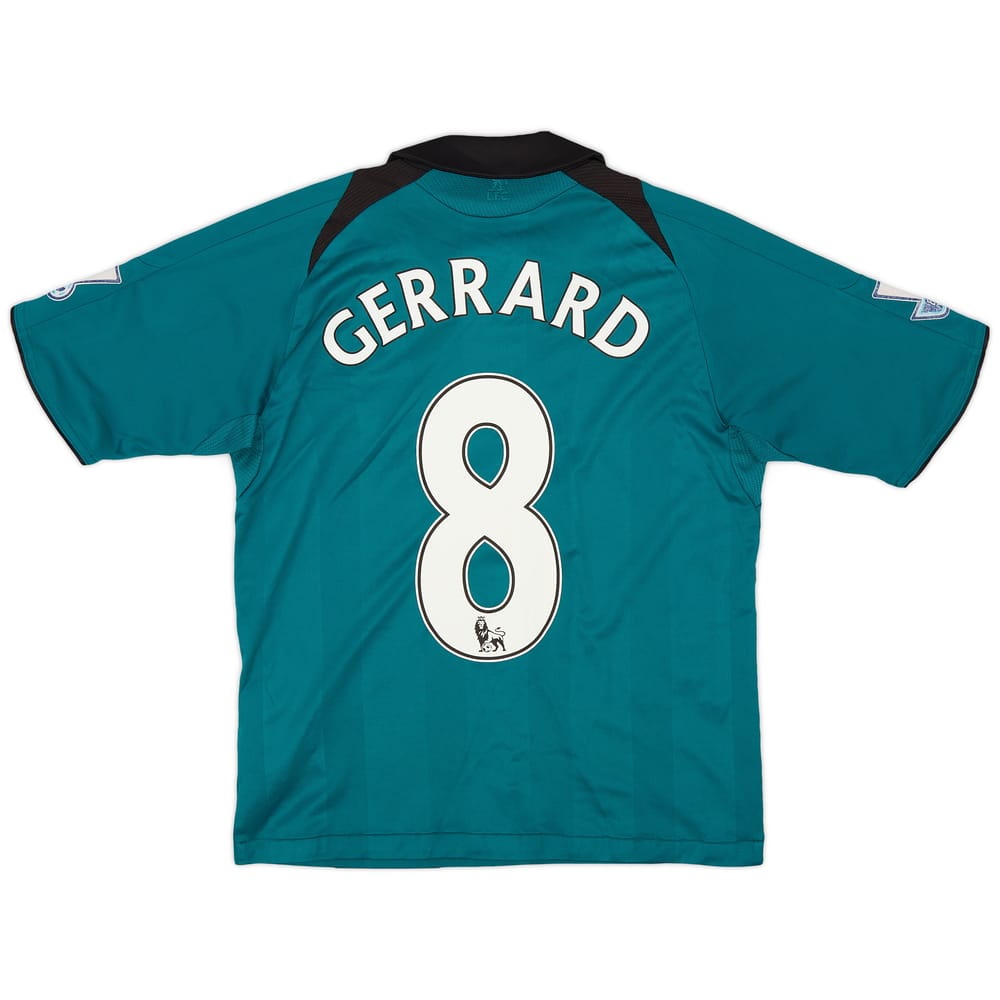 2008-09 Liverpool Third Shirt Gerrard #8 - 6/10 - (S.Boys)