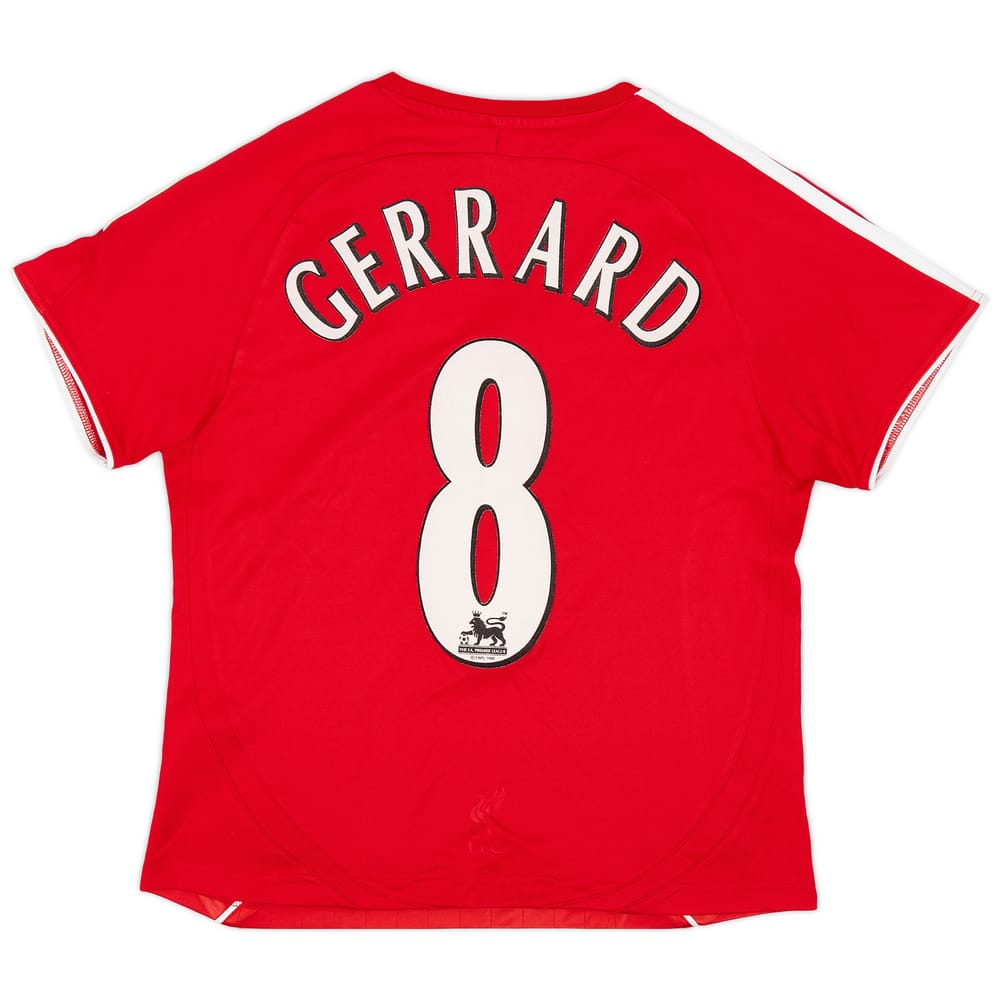 2006-08 Liverpool Home Shirt Gerrard #8 - 9/10 - (Women's M)