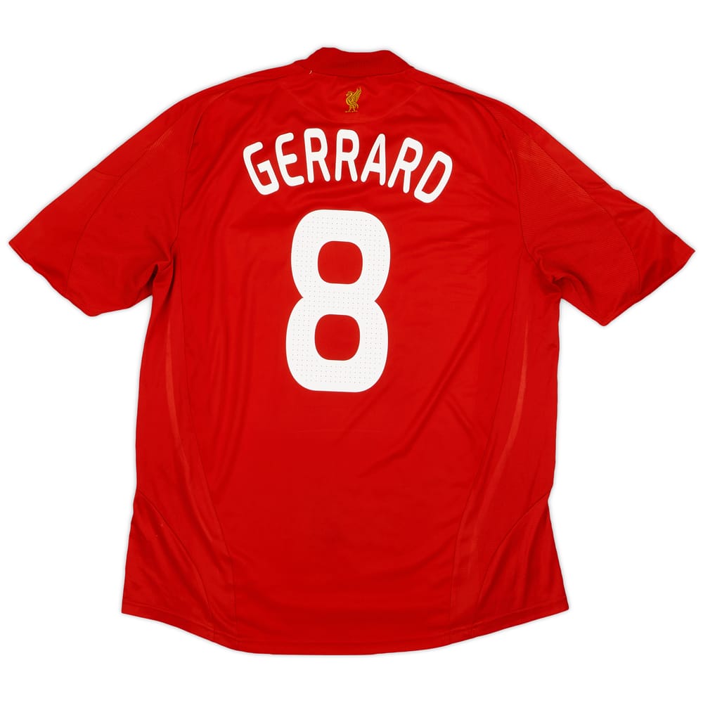2008-10 Liverpool Home Shirt Gerrard #8 - 5/10 - (XL)