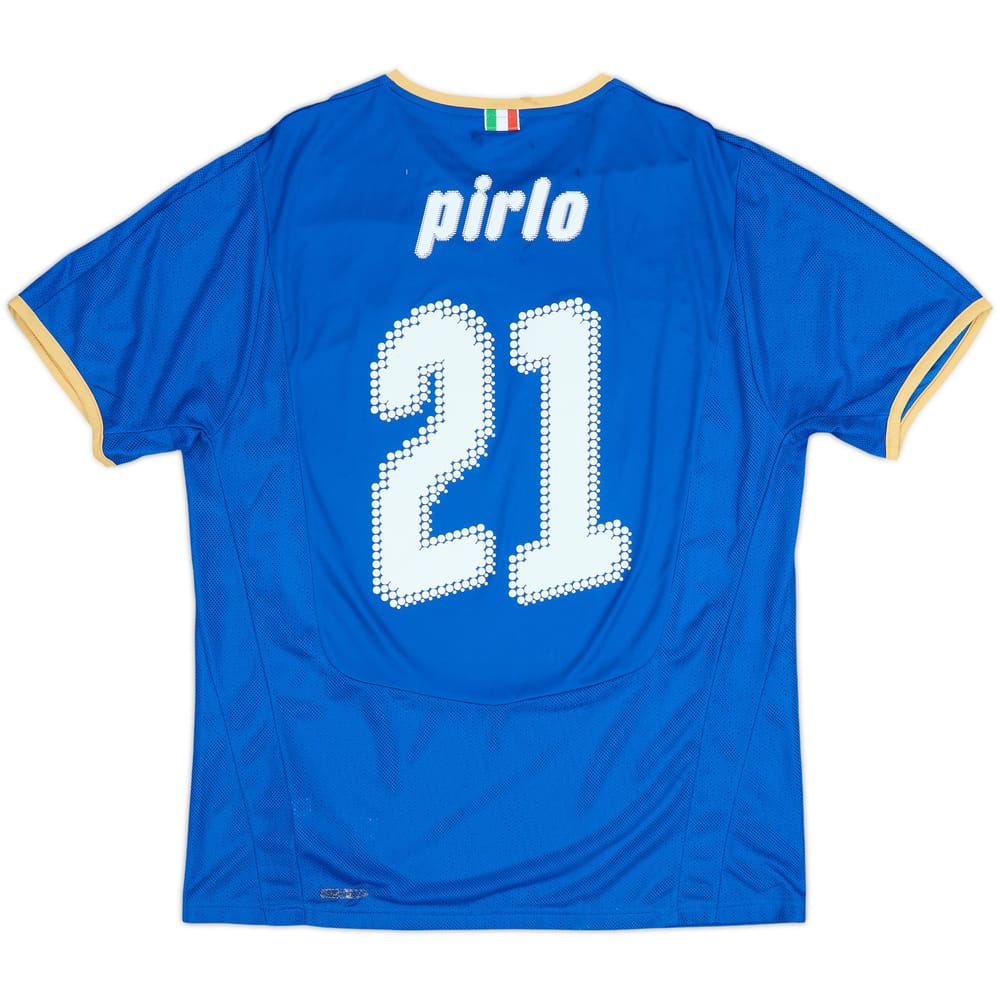 2007-08 Italy Home Shirt Pirlo #21 - 5/10 - (L)