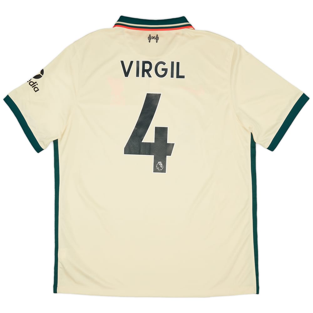 2021-22 Liverpool Away Shirt Virgil #4 - 9/10 - (XL)