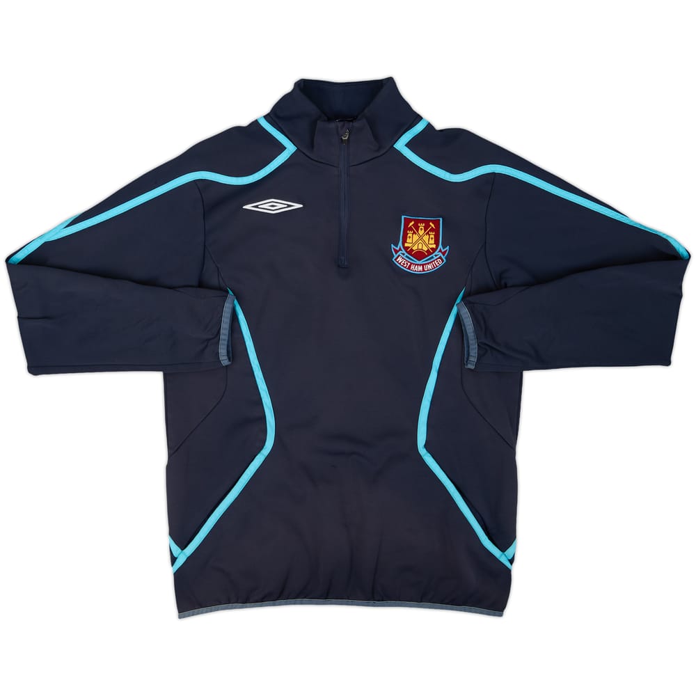 2007-08 West Ham Umbro 1/4 Zip Drill Top - 8/10 - (S)