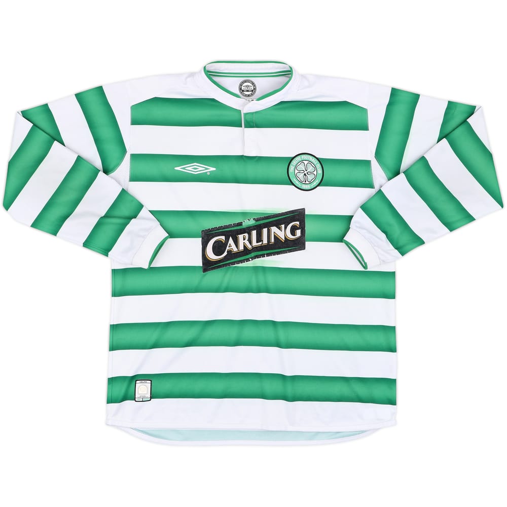 2003-04 Celtic Home L/S Shirt - 5/10 - (M)