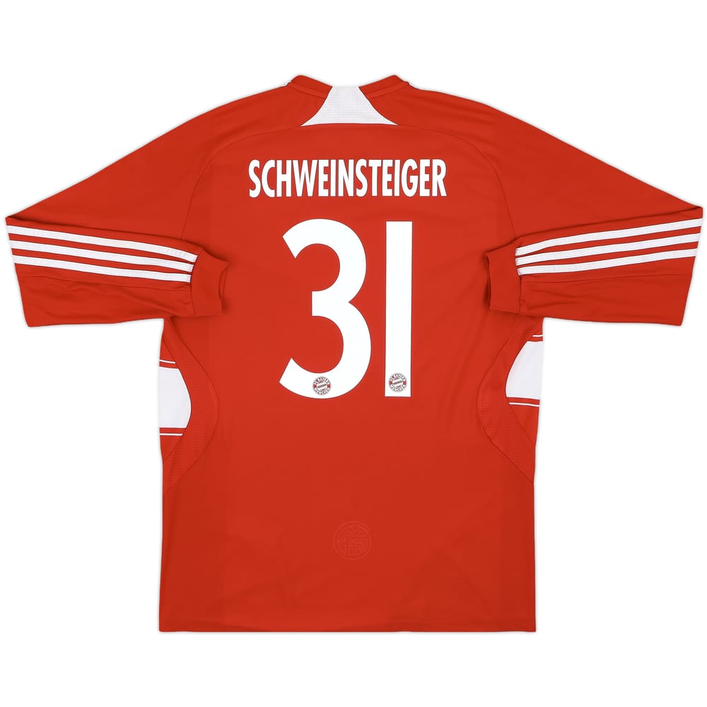 2008-09 Bayern Munich Player Issue Home L/S Shirt Schweinsteiger #31 - 6/10 - (L)