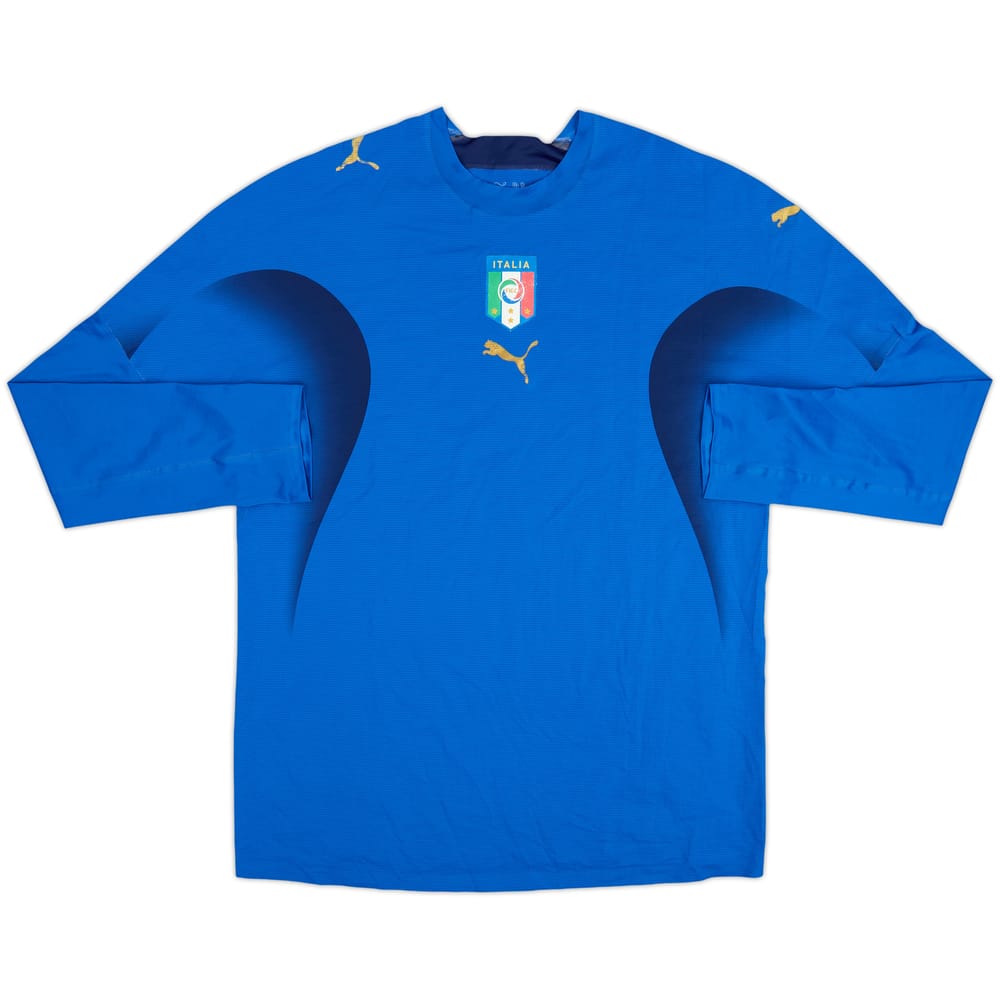 2006 Italy Player Issue Home L/S Shirt - 7/10 - (XL)