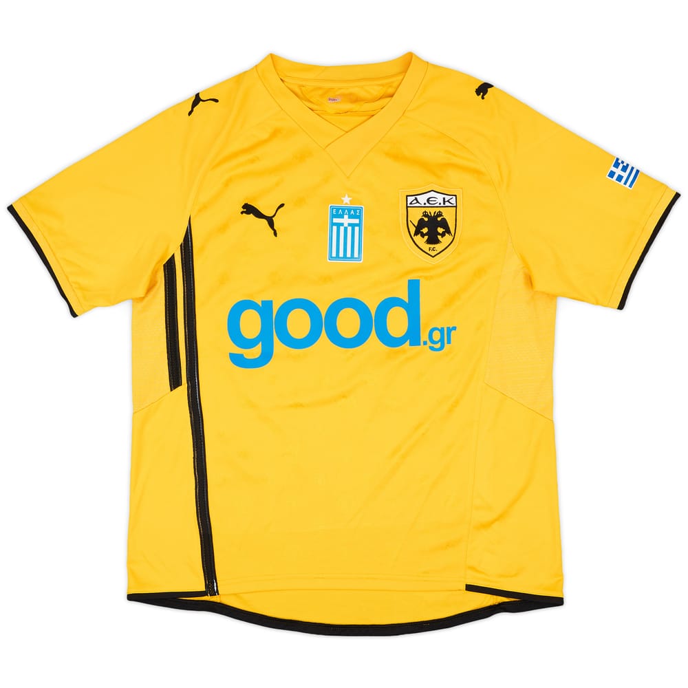 2010-11 AEK Athens Match Issue Home Shirt #22