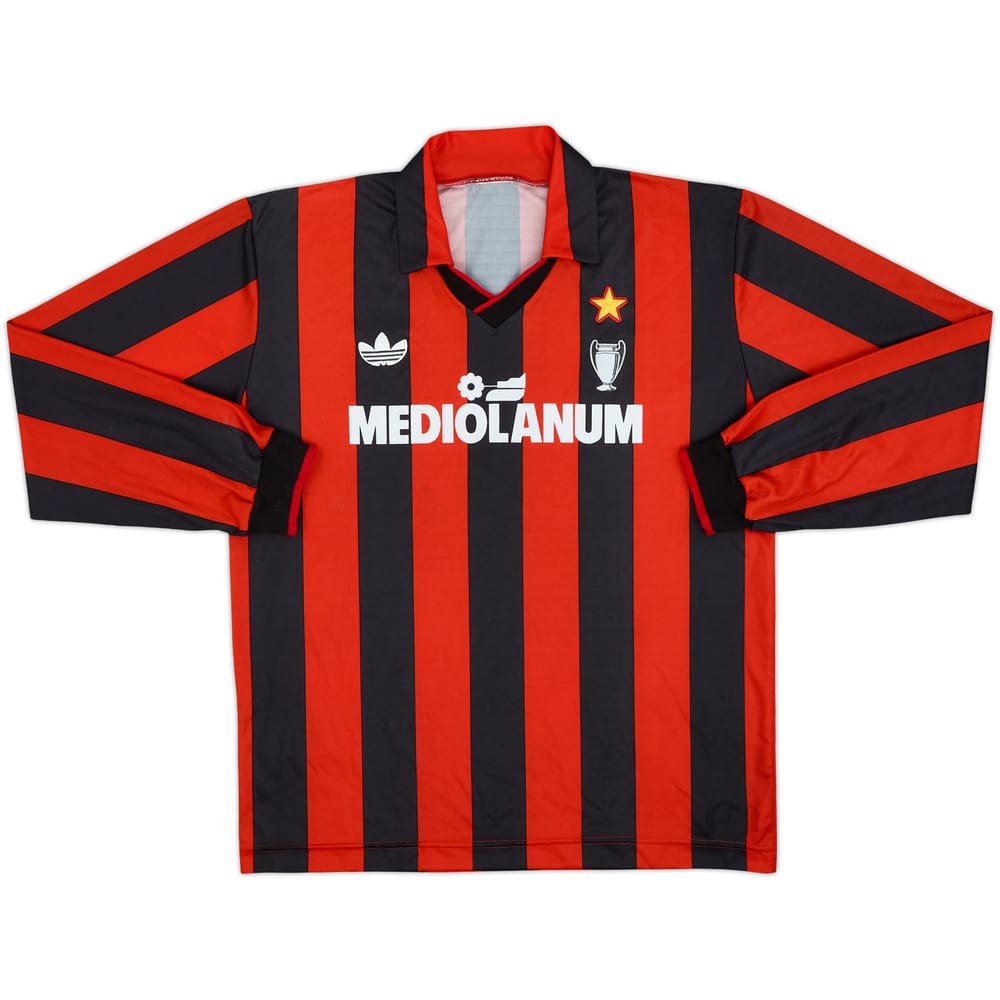 1990-91 AC Milan Home L/S Shirt - 8/10 - (L)
