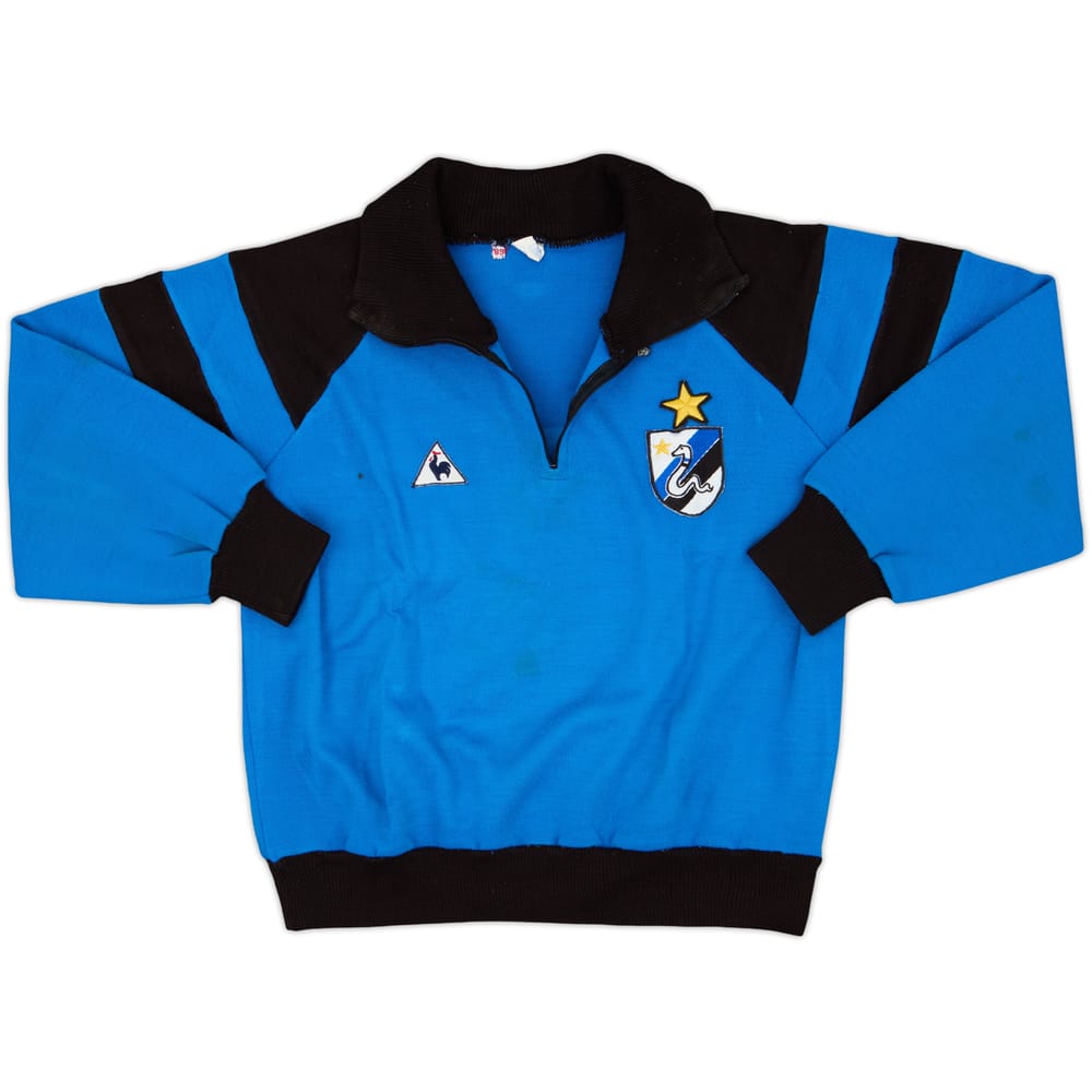 1986-88 Inter Milan Le Coq Sportif Top de entrenamiento con cremallera 1/4 - 5/10 - (XS)