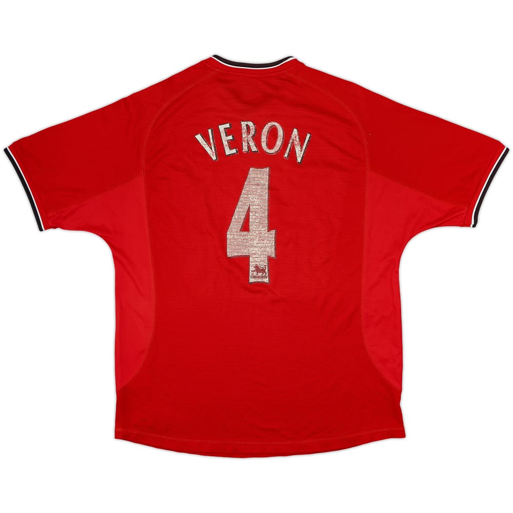 2000-02 Manchester United Home Shirt Veron #4 - 4/10 - (L)