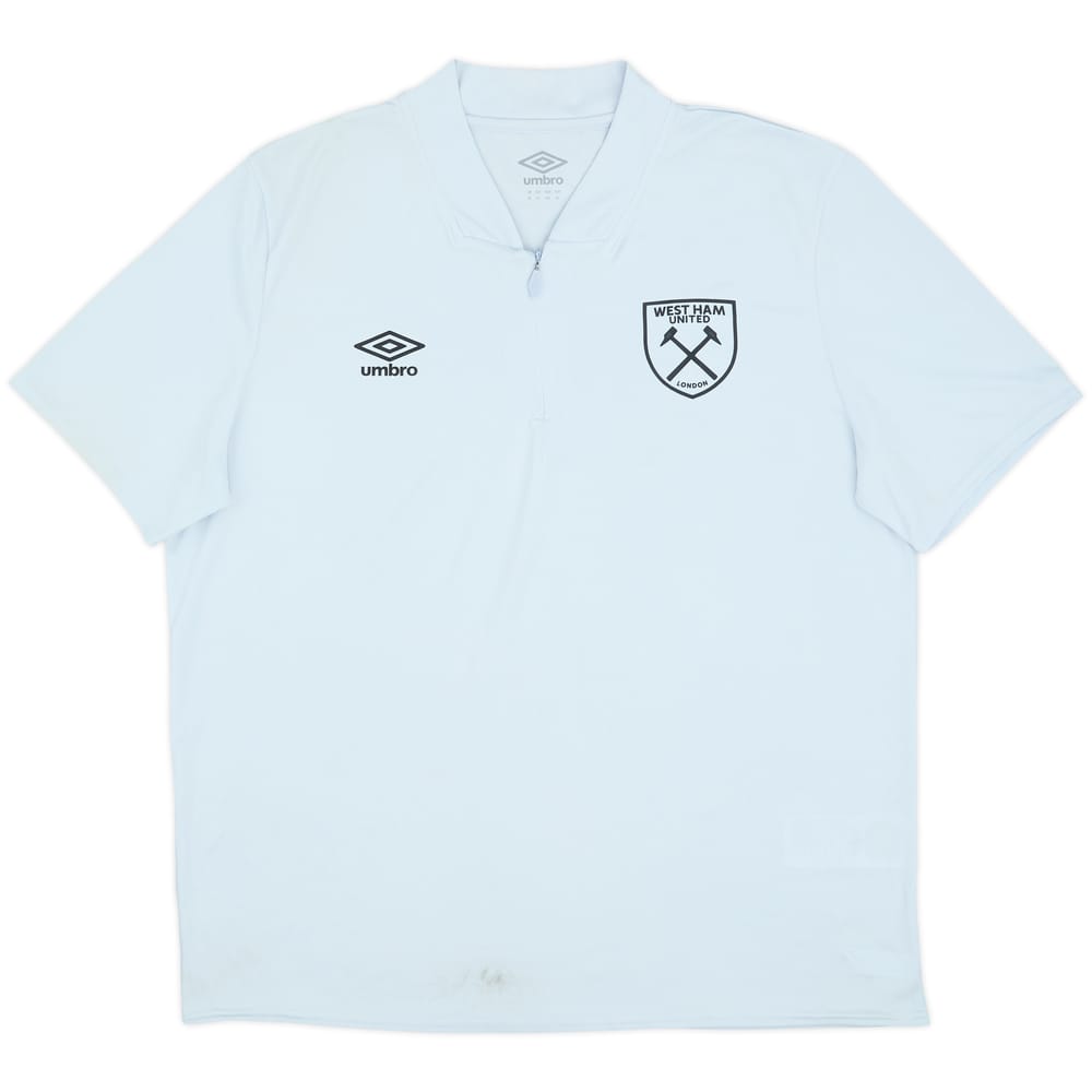 2024-25 West Ham 1/4 Zip Polo Shirt - 7/10 - (XL)