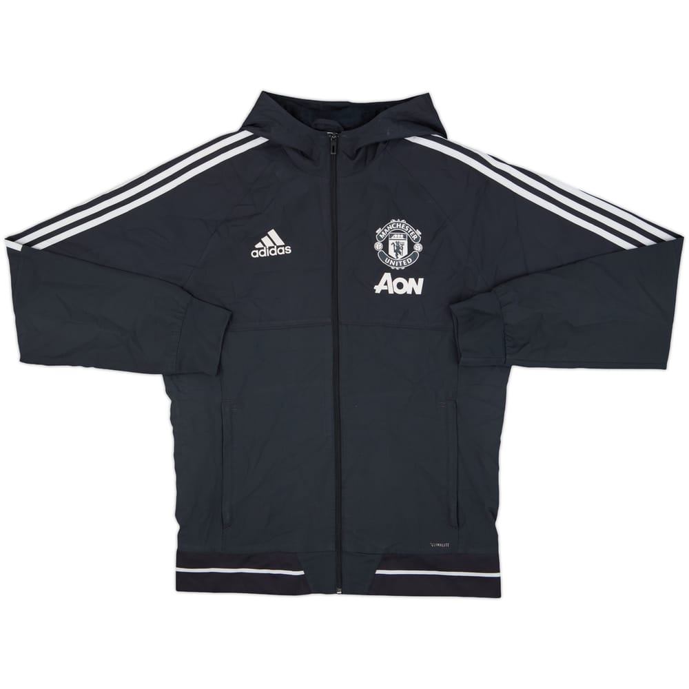 2017-18 Manchester United adidas Hooded Track Jacket - 7/10 - (M)