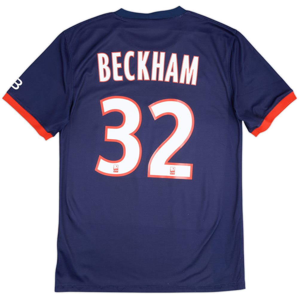 2013-14 Paris Saint-Germain Home Shirt Beckham #32 - 6/10 - (S)