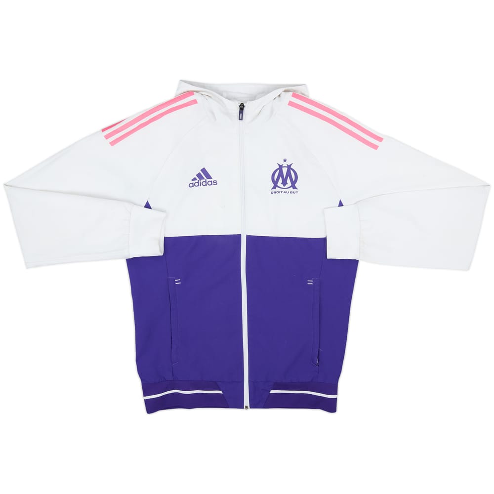 2017-18 Olympique Marseille adidas Hooded Track Jacket - 6/10 - (S)