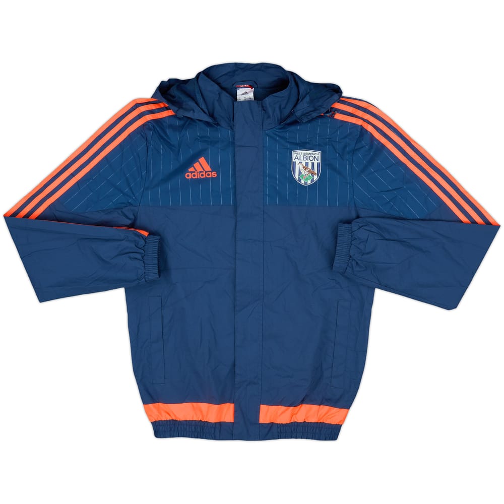 2015-16 West Brom adidas Hooded Rain Jacket - 9/10 - (XS)
