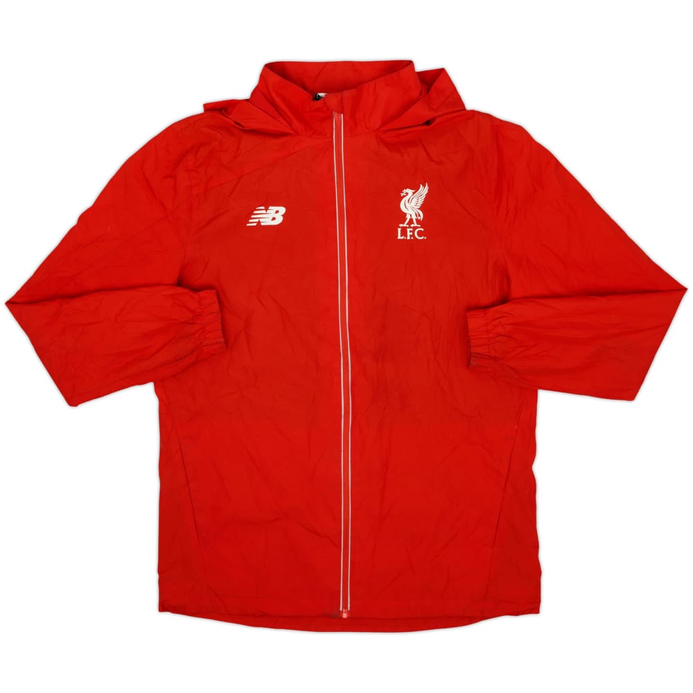 2015-16 Liverpool New Balance Hooded Track Jacket - 8/10 - (XL.Boys)