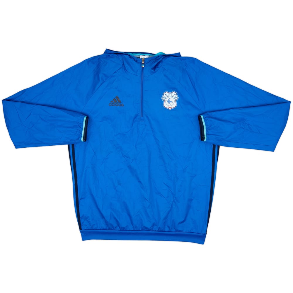 2016-17 Cardiff City adidas Hooded Rain Jacket - 10/10 - (L)