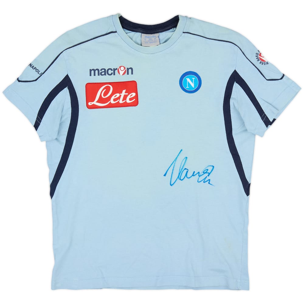 2011-12 Napoli Macron Signed Cotton Tee - 6/10 - (XL.Boys)