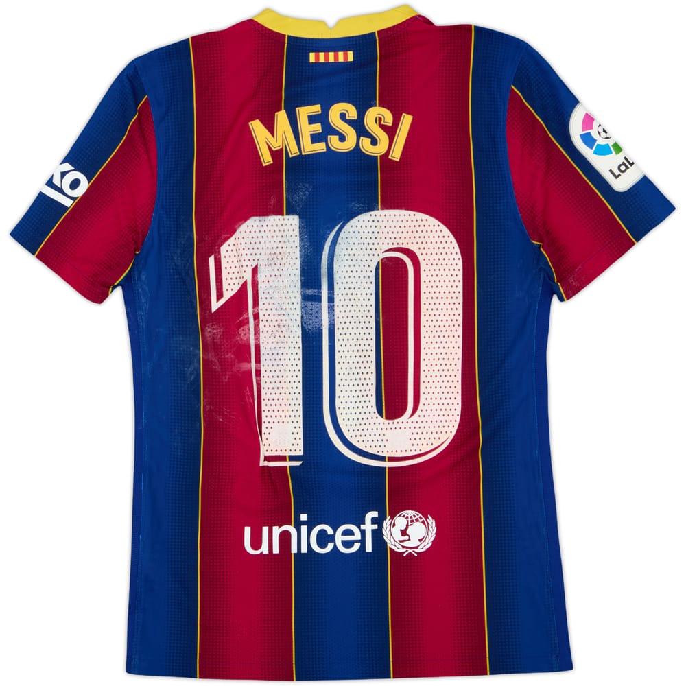 2020-21 Barcelona Authentic Home Shirt Messi #10 - 4/10 - (S)